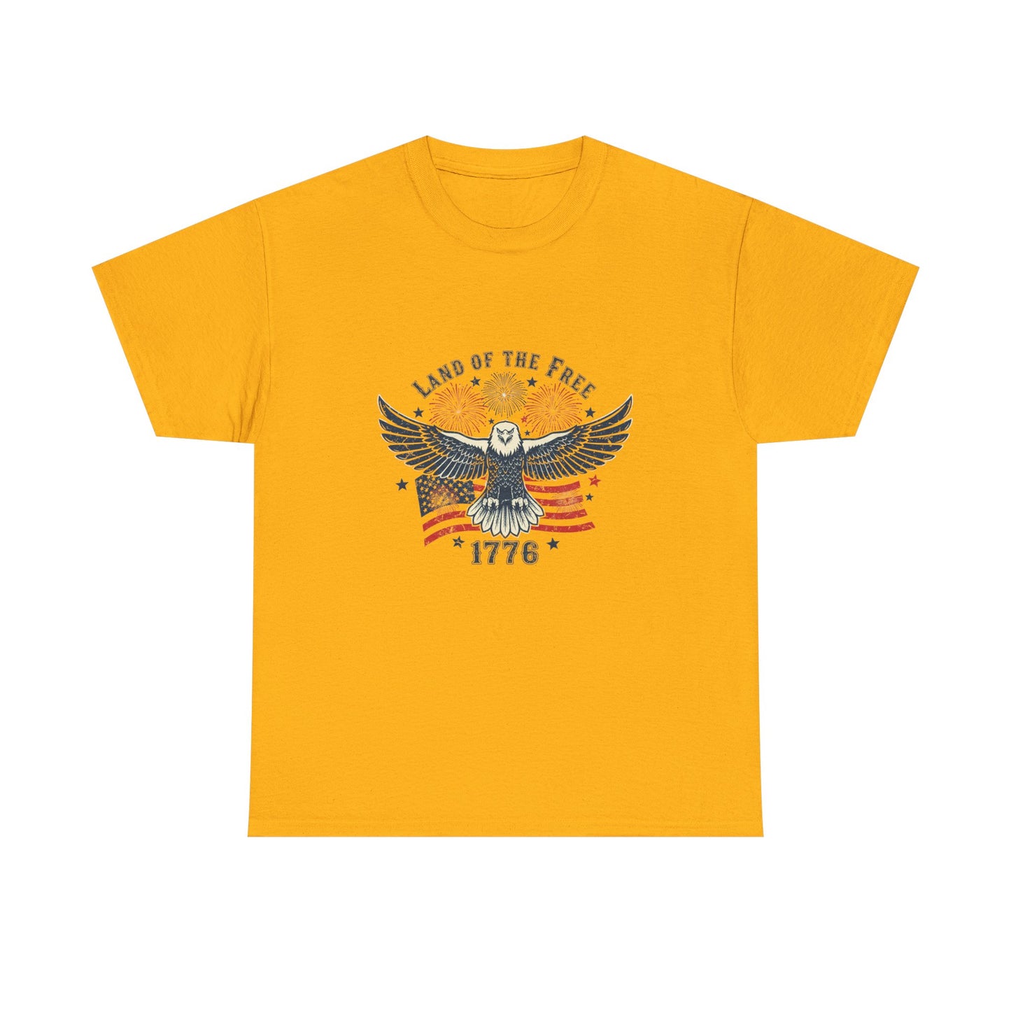 Land of the Free Eagle T-Shirt — 1776 Vintage Patriotic American Tee Gift