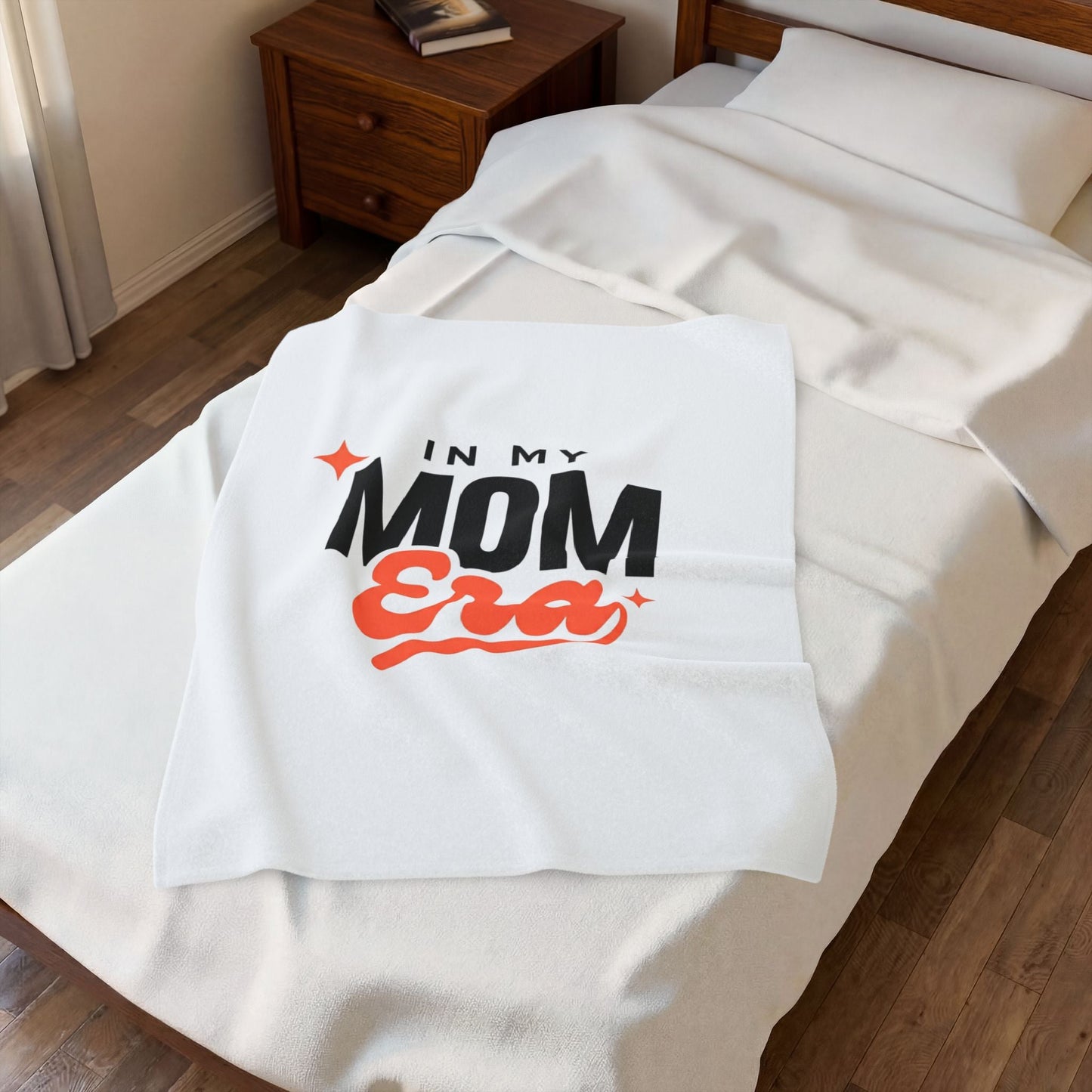 In My Mom Era Velveteen Plush Blanket | Soft Mother's Day Gift