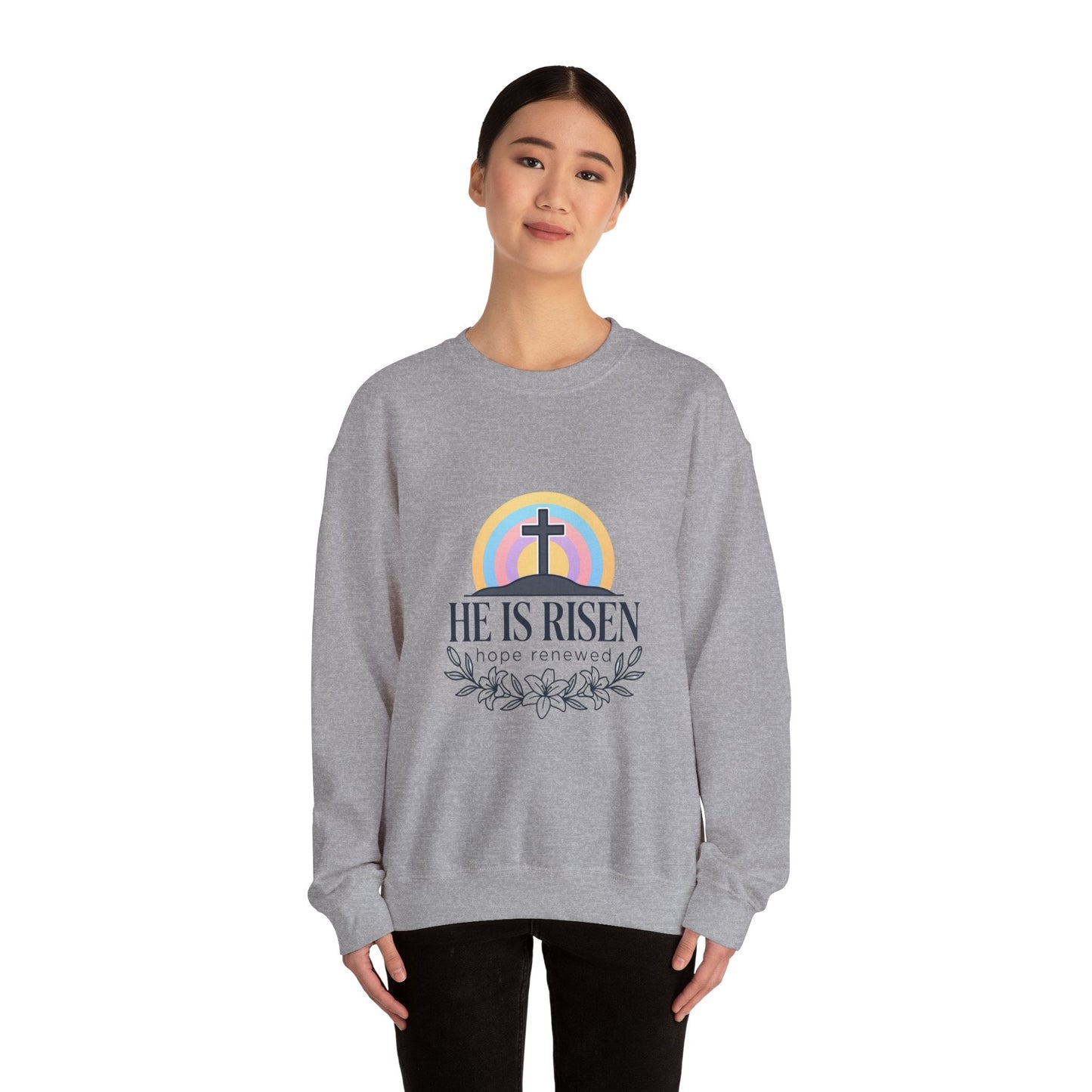He Is Risen Sweatshirt | Christian Easter sweatshirt, pastel resurrection shirt