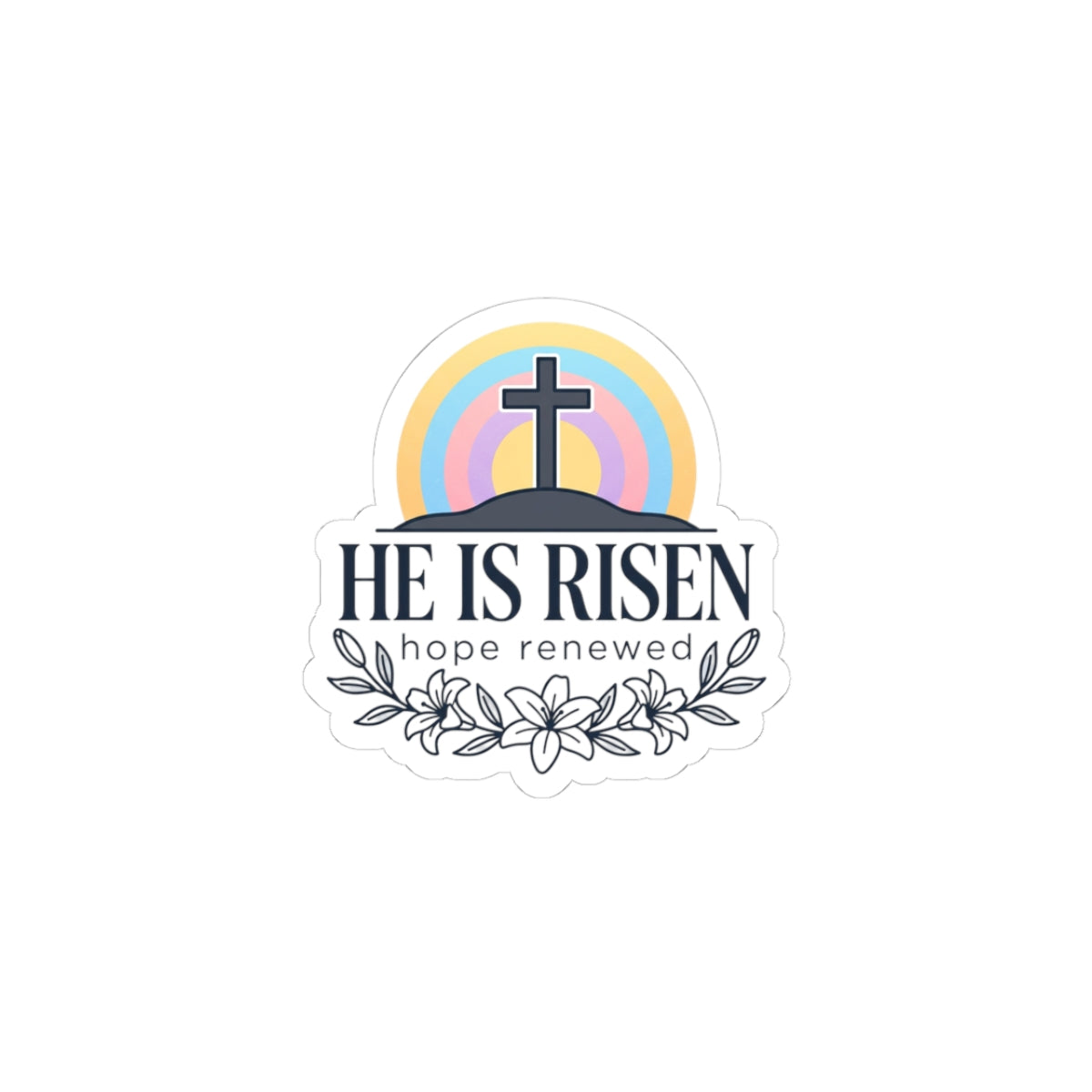 He Is Risen Kiss-Cut Stickers | Christian Easter, Resurrection Scripture
