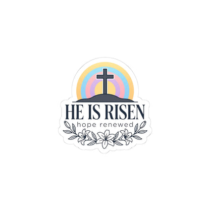 He Is Risen Kiss-Cut Stickers | Christian Easter, Resurrection Scripture