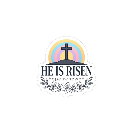 He Is Risen Kiss-Cut Stickers | Christian Easter, Resurrection Scripture