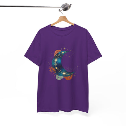 Celestial Moon Graphic Tee — Starry Crescent Night Shirt Boho Gift for Her