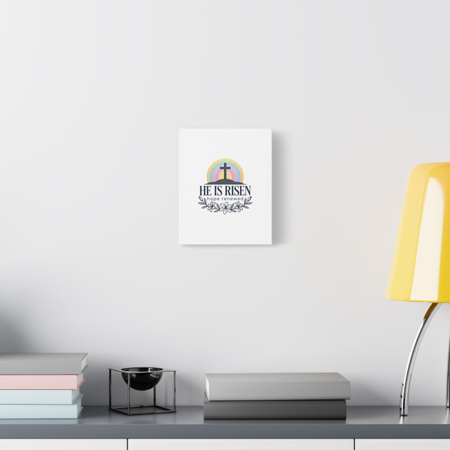 He Is Risen Canvas | Christian Easter Wall Art, Resurrection Scripture Decor
