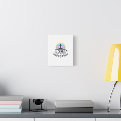 He Is Risen Canvas | Christian Easter Wall Art, Resurrection Scripture Decor