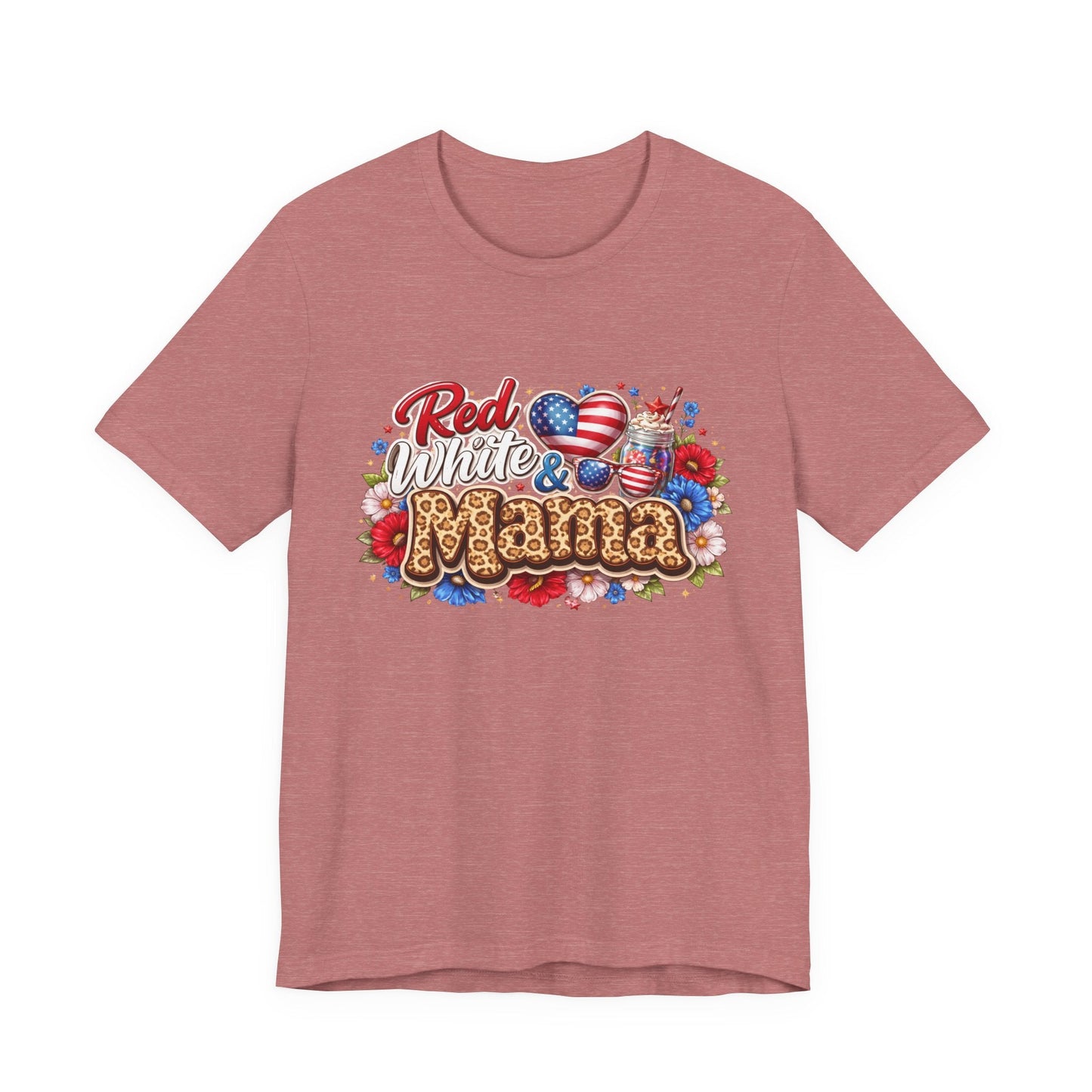 Red White & Mamma Tee — Patriotic Mom T-Shirt for Mother's Day & 4th of July