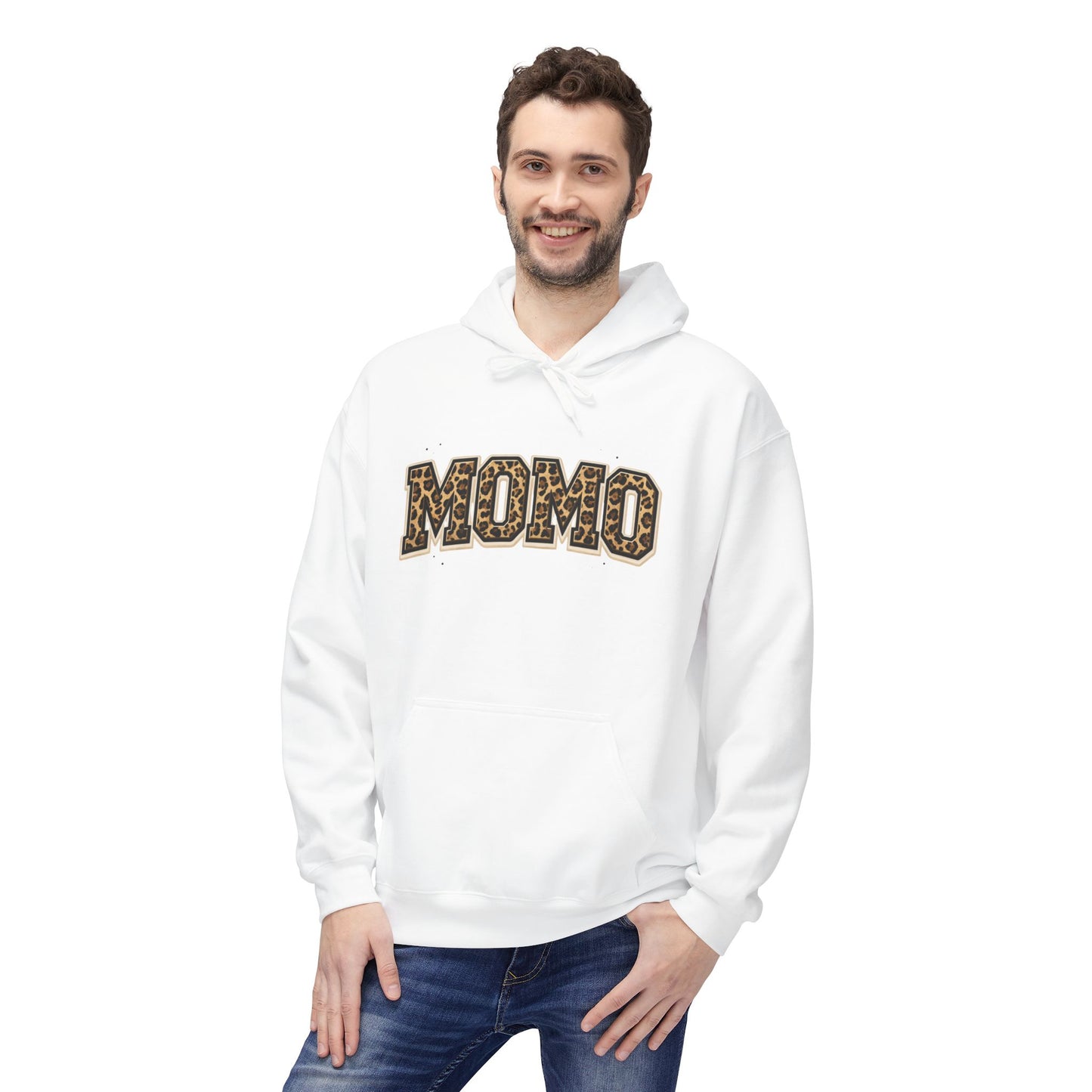 MOMO Leopard Print Hoodie | Mom Mom Lettering, Animal Print