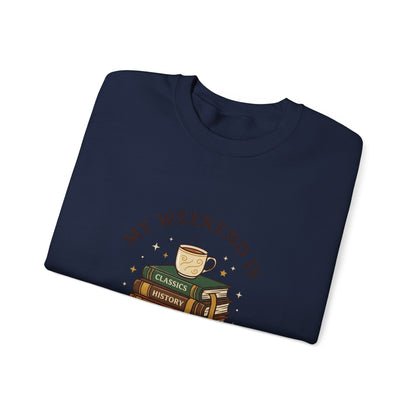 All Booked Stack of Books Sweatshirt | Book Lover, Cozy Reader
