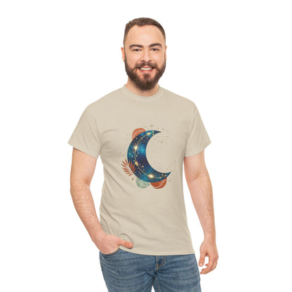Celestial Moon Graphic Tee — Starry Crescent Night Shirt Boho Gift for Her