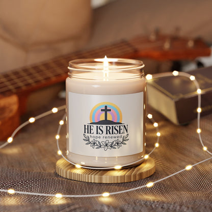 He Is Risen Soy Candle | Easter Christian Candle, Resurrection Hope