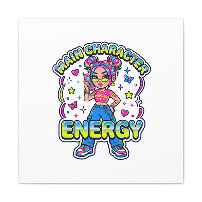 Main Character Energy Canvas | Y2K Aesthetic, Retro Internet Pop Art