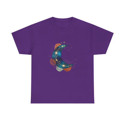 Celestial Moon Graphic Tee — Starry Crescent Night Shirt Boho Gift for Her