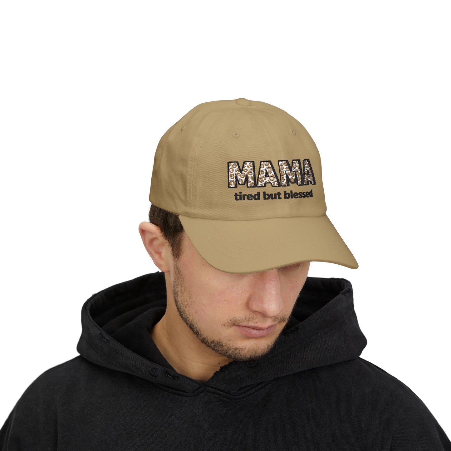 Mama Floral Embroidered Dad Cap — Casual Cotton Baseball Hat for Moms