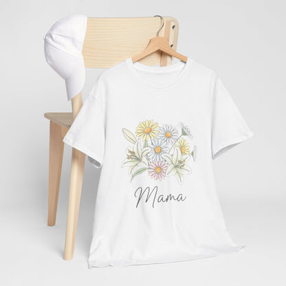 Mama Floral Tee — Pastel Daisy Bouquet Mother's Day Shirt