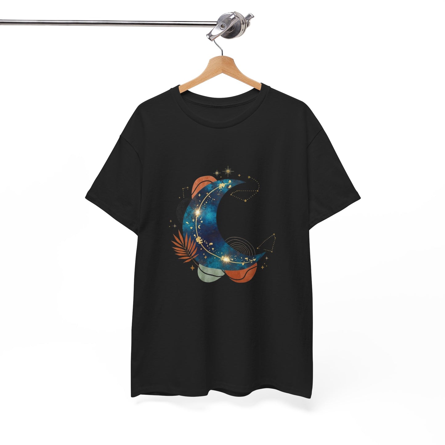 Celestial Moon Graphic Tee — Starry Crescent Night Shirt Boho Gift for Her
