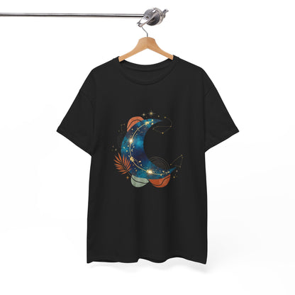 Celestial Moon Graphic Tee — Starry Crescent Night Shirt Boho Gift for Her
