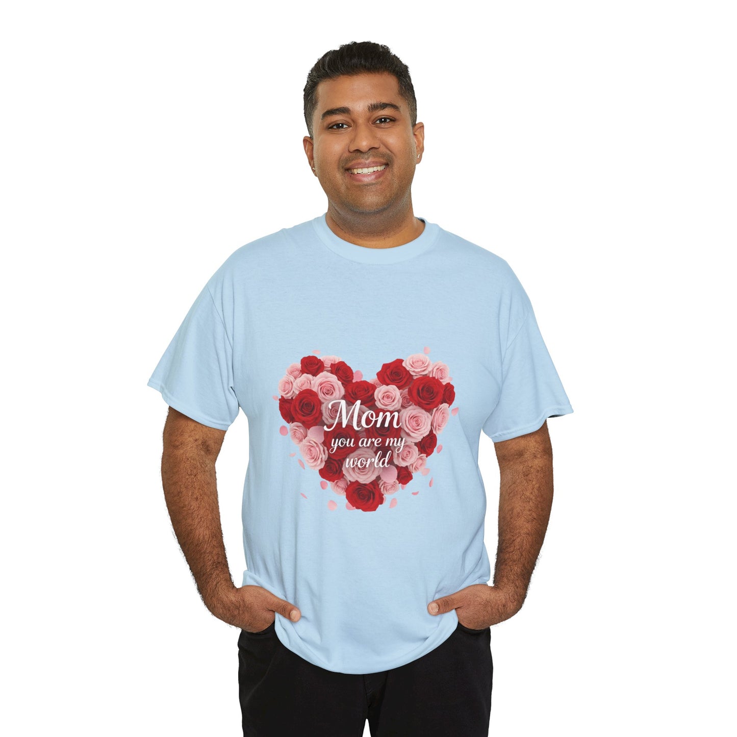 Mom You Are My World Floral Heart T-Shirt
