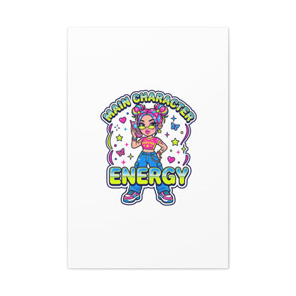 Main Character Energy Canvas | Y2K Aesthetic, Retro Internet Pop Art