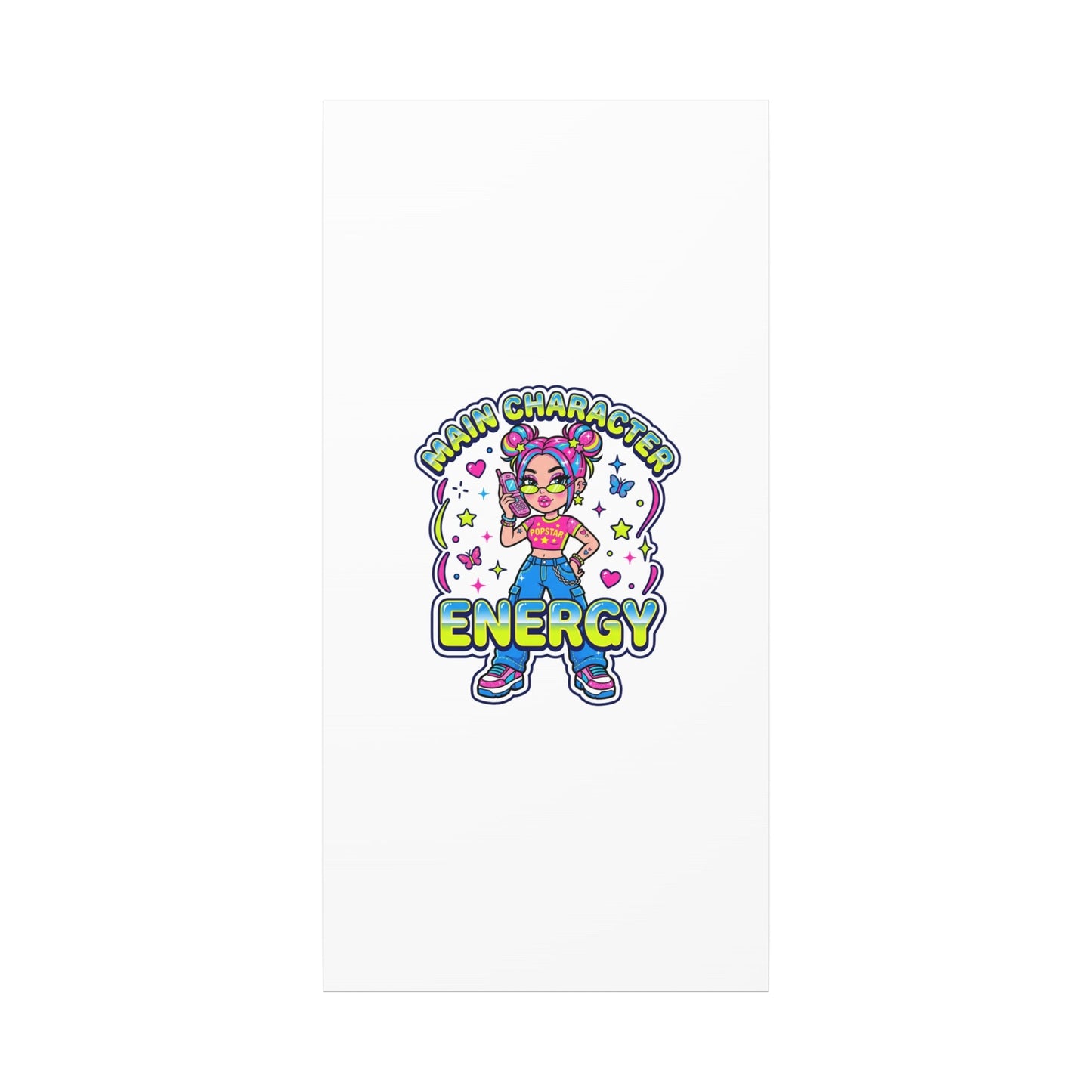 Main Character Energy Canvas | Y2K Aesthetic, Retro Internet Pop Art