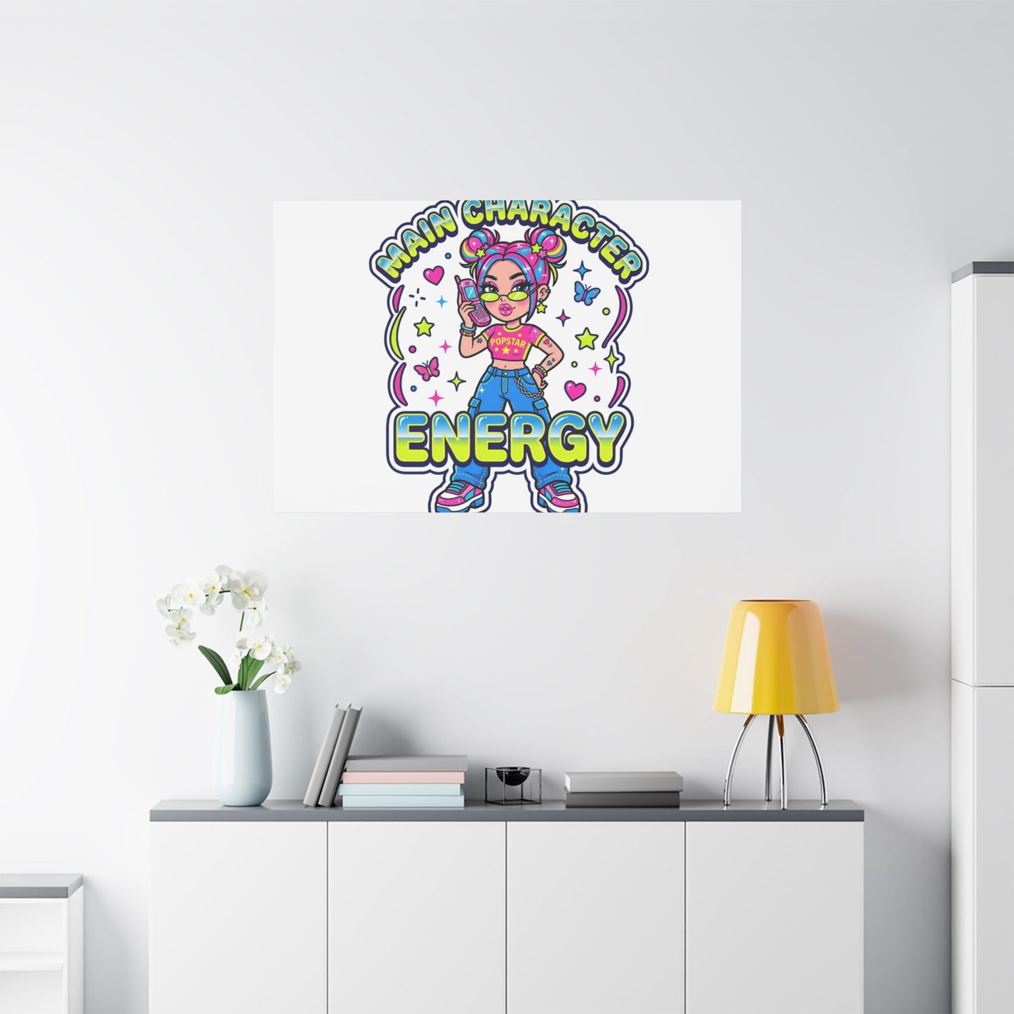 Main Character Energy Canvas | Y2K Aesthetic, Retro Internet Pop Art