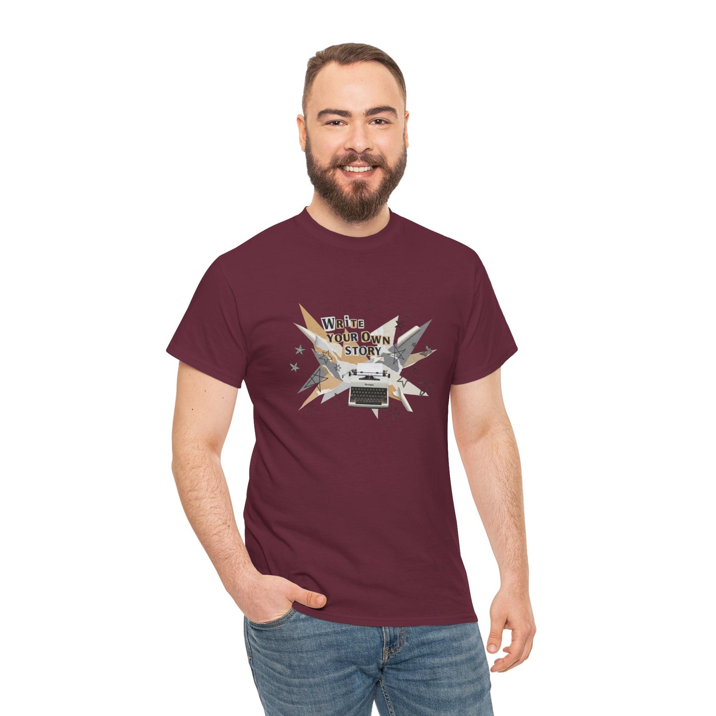 Write Your Own Story T-Shirt — Typewriter Graphic Tee Writer Gift Inspirational