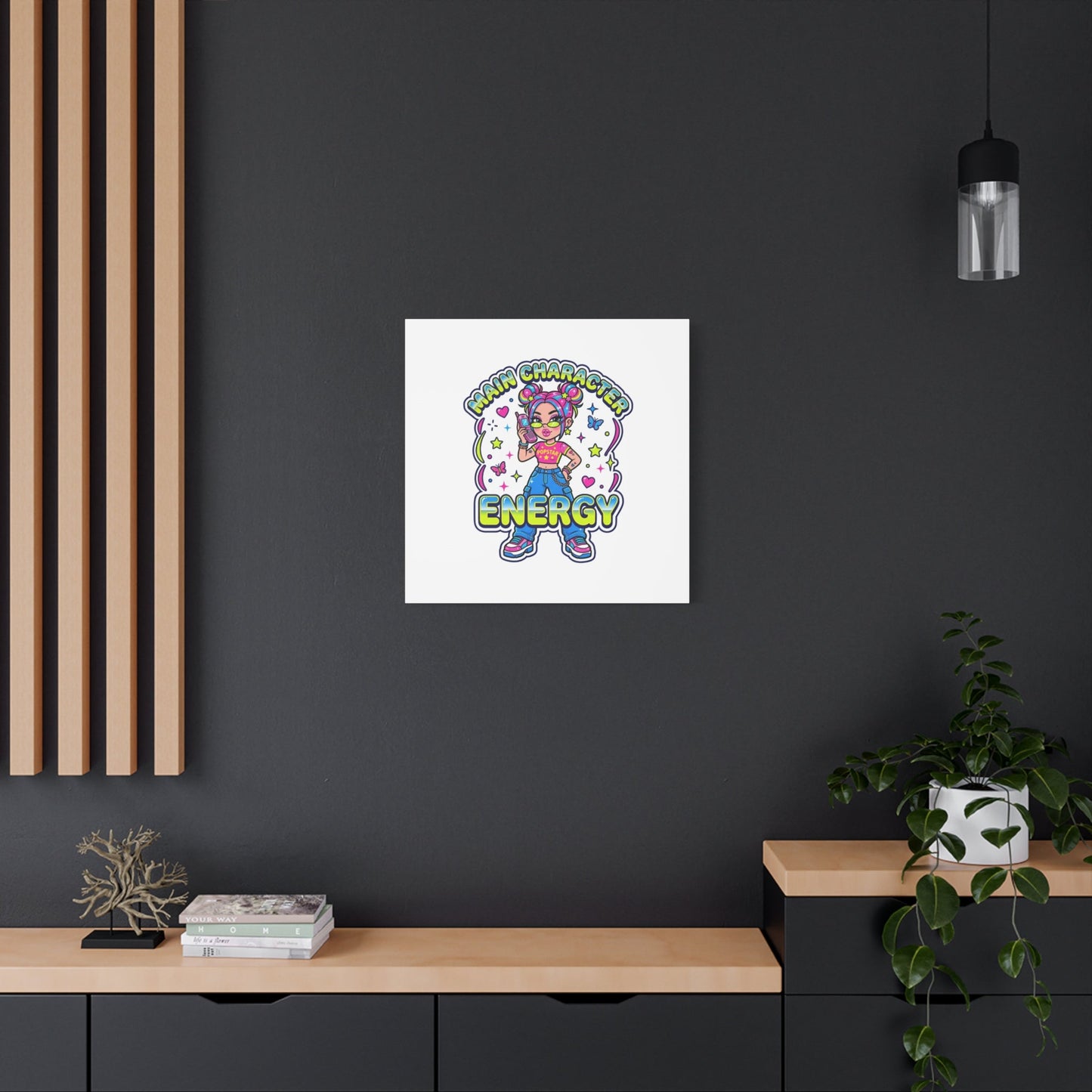 Main Character Energy Canvas | Y2K Aesthetic, Retro Internet Pop Art