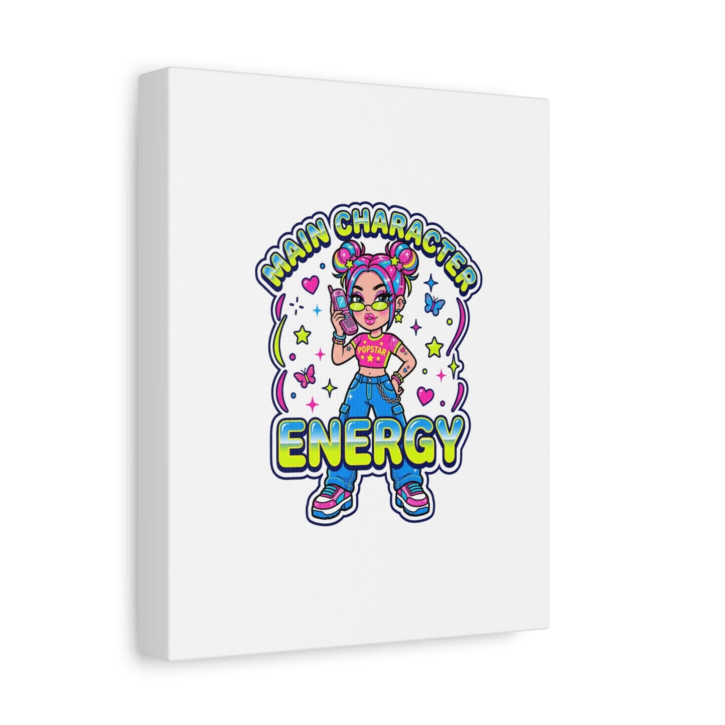 Main Character Energy Canvas | Y2K Aesthetic, Retro Internet Pop Art