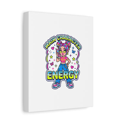 Main Character Energy Canvas | Y2K Aesthetic, Retro Internet Pop Art