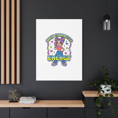 Main Character Energy Canvas | Y2K Aesthetic, Retro Internet Pop Art