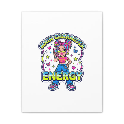 Main Character Energy Canvas | Y2K Aesthetic, Retro Internet Pop Art