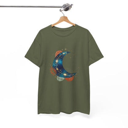 Celestial Moon Graphic Tee — Starry Crescent Night Shirt Boho Gift for Her