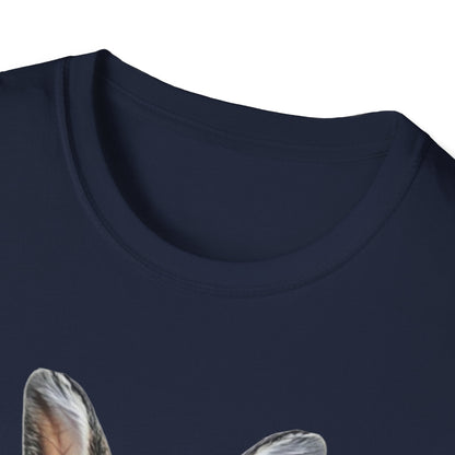 Bunny in Glasses T-Shirt — Cute Rabbit with Blue Bow Tee