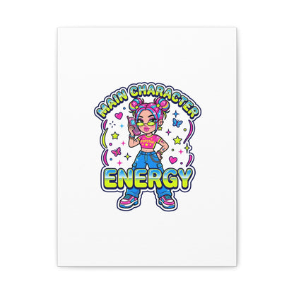 Main Character Energy Canvas | Y2K Aesthetic, Retro Internet Pop Art