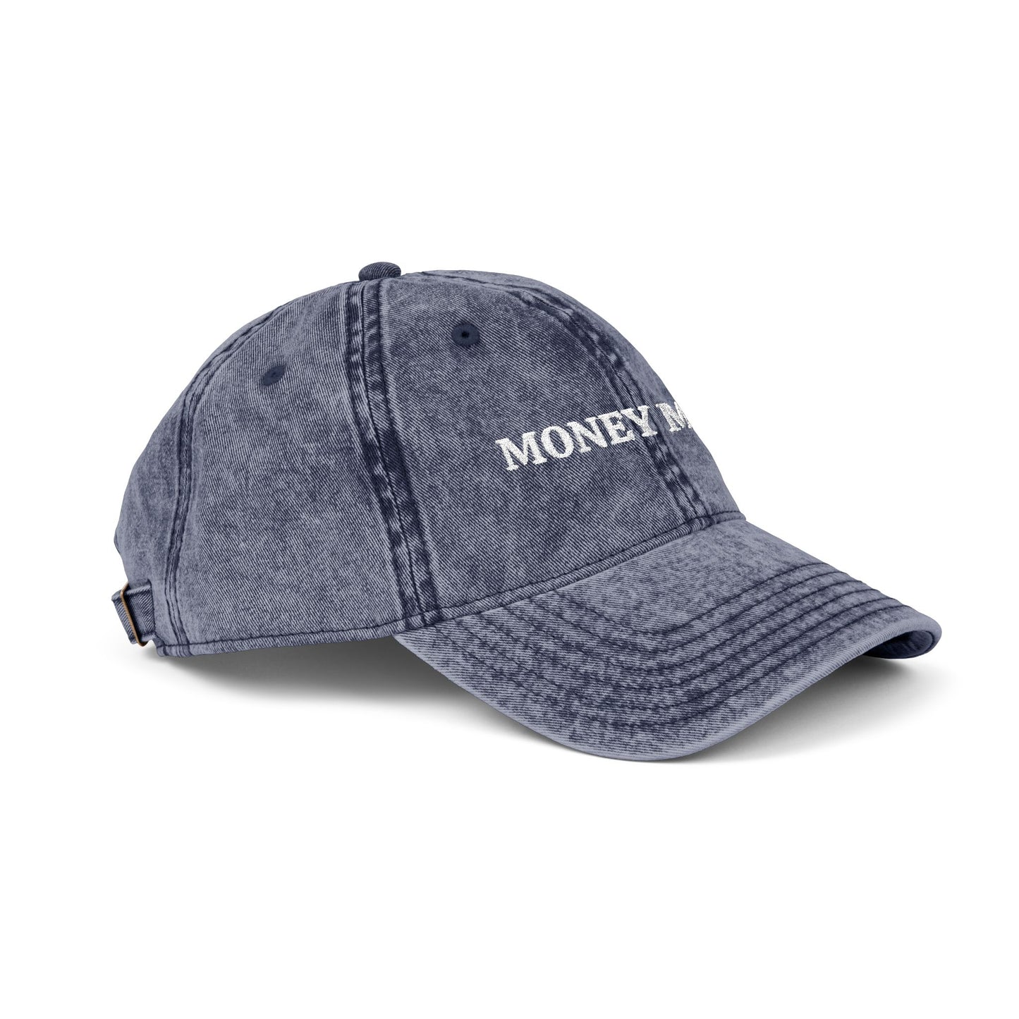 Money Mode Vintage Embroidered Cap — Washed Red Dad Hat