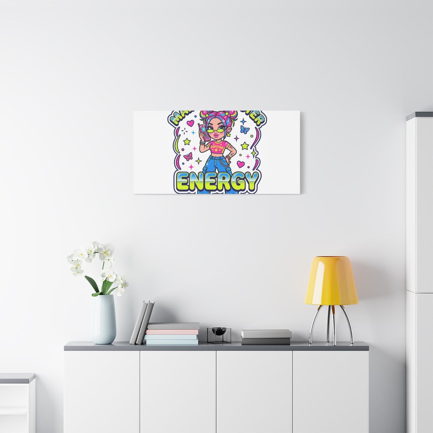 Main Character Energy Canvas | Y2K Aesthetic, Retro Internet Pop Art