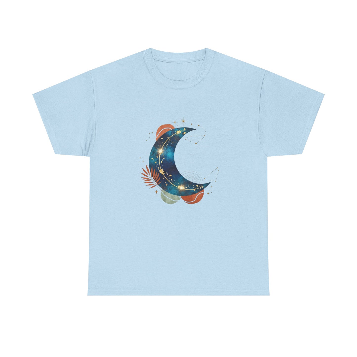 Celestial Moon Graphic Tee — Starry Crescent Night Shirt Boho Gift for Her