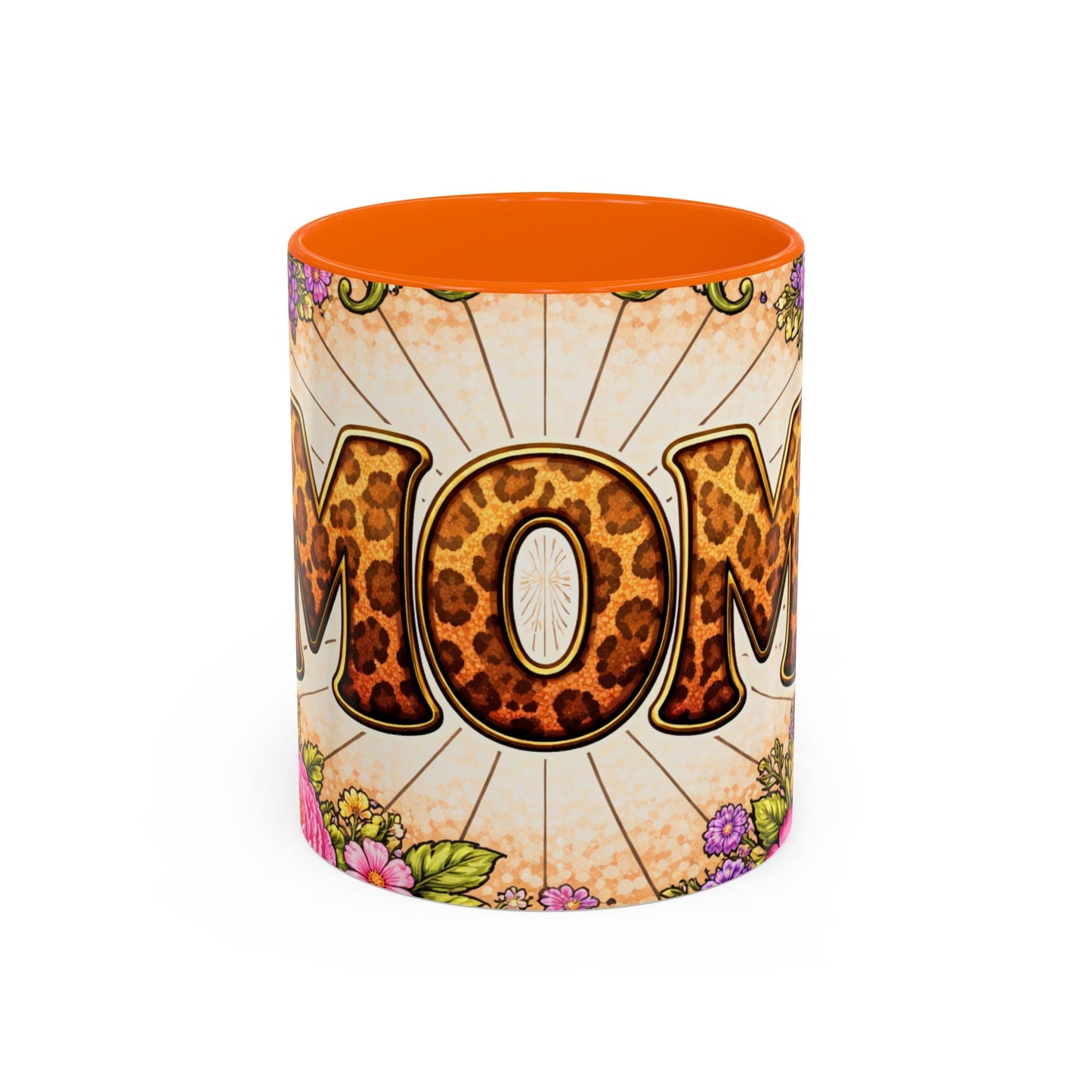 Mom Leopard Print Floral Coffee Mug — Mother's Day Gift (11 oz)