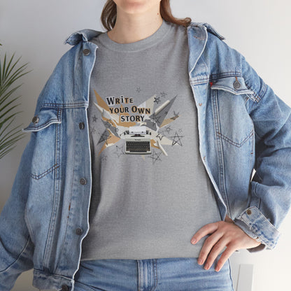 Write Your Own Story T-Shirt — Typewriter Graphic Tee Writer Gift Inspirational