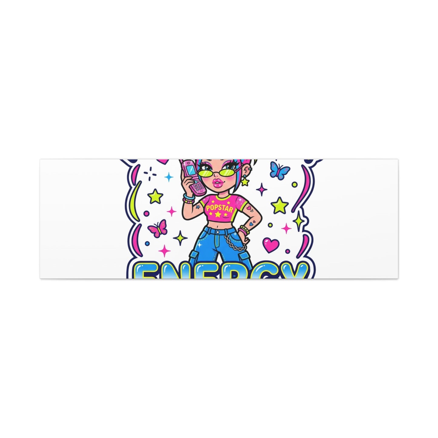 Main Character Energy Canvas | Y2K Aesthetic, Retro Internet Pop Art