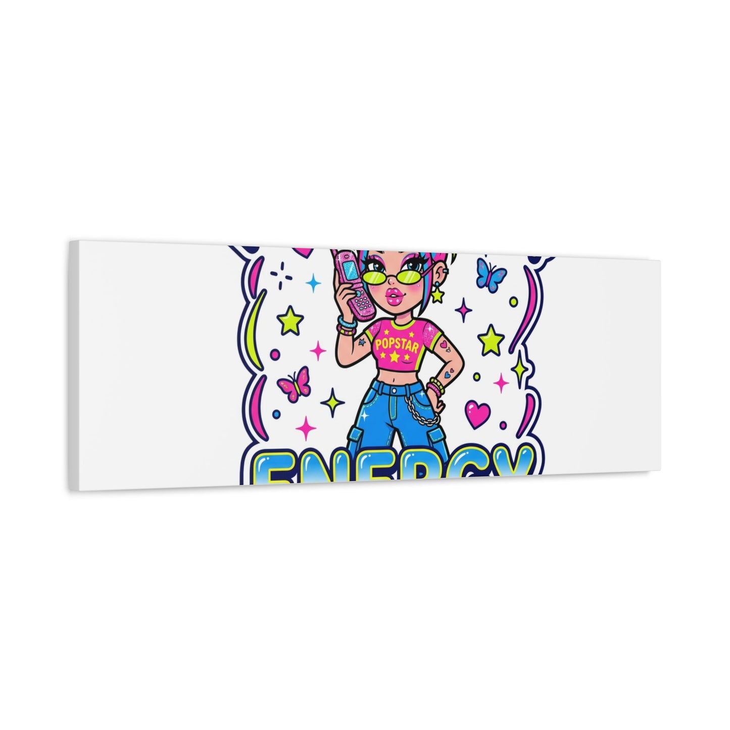 Main Character Energy Canvas | Y2K Aesthetic, Retro Internet Pop Art