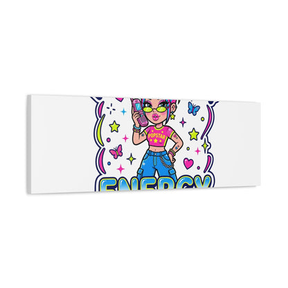 Main Character Energy Canvas | Y2K Aesthetic, Retro Internet Pop Art