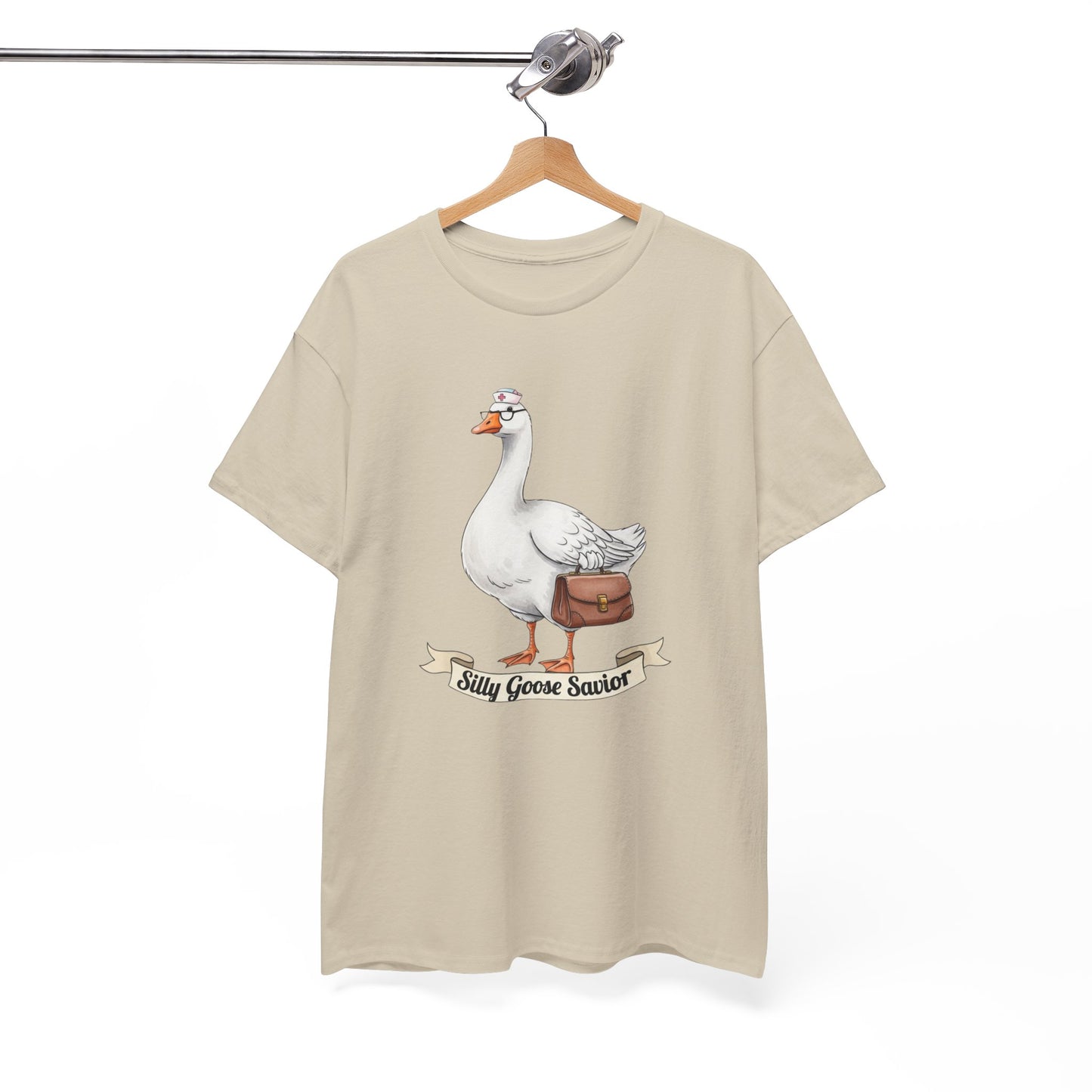 Goose Savior T-Shirt — Vintage Illustrated Goose Tee Whimsical Animal Gift