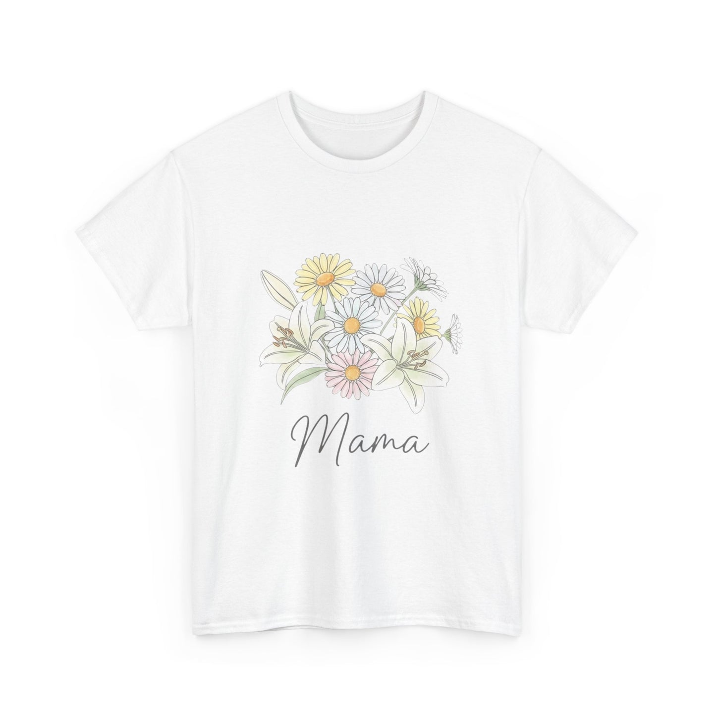 Mama Floral Tee — Pastel Daisy Bouquet Mother's Day Shirt