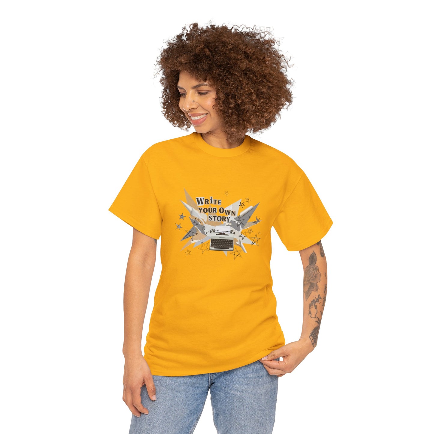 Write Your Own Story T-Shirt — Typewriter Graphic Tee Writer Gift Inspirational