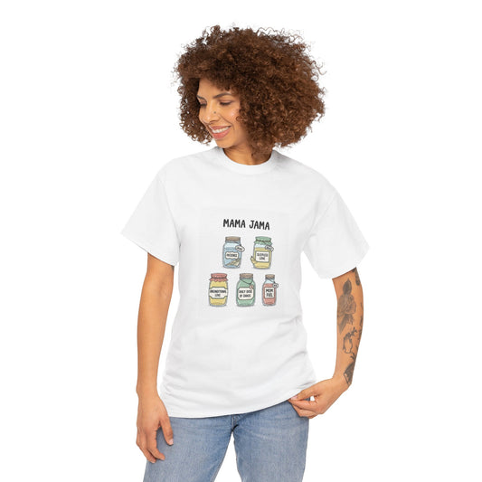 Mama Jama Jam Jars T-Shirt — Funny Mom Tee Cute Kitchen Gift for Her