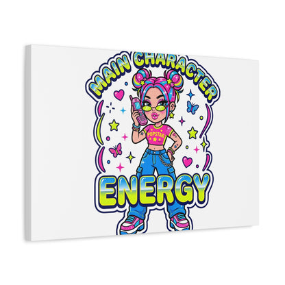 Main Character Energy Canvas | Y2K Aesthetic, Retro Internet Pop Art