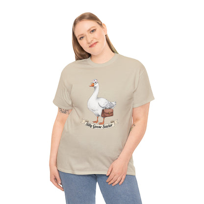 Goose Savior T-Shirt — Vintage Illustrated Goose Tee Whimsical Animal Gift
