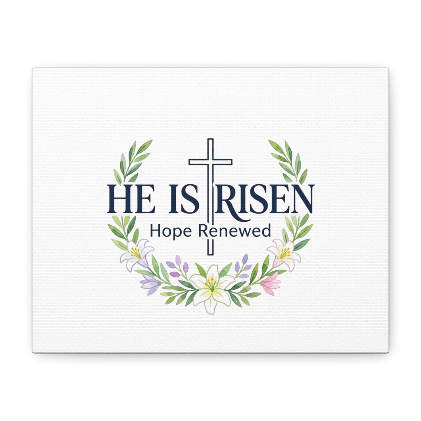 He Is Risen Canvas | Christian Easter Wall Art, Resurrection Scripture Print