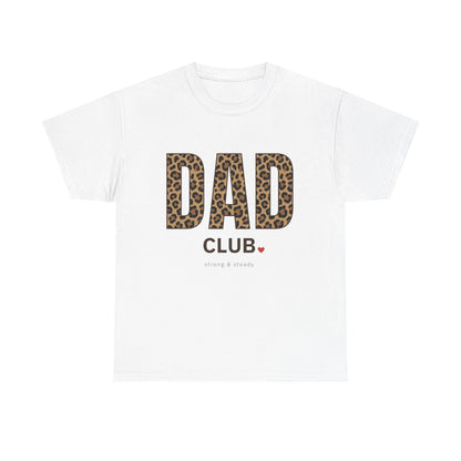 Dad Club Leopard Print T-Shirt — Father's Day Casual Tee