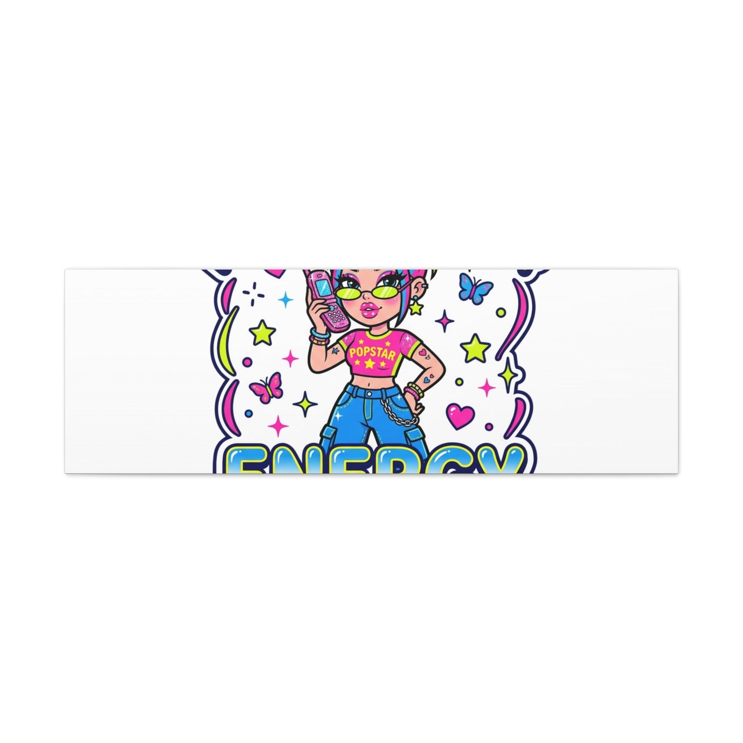 Main Character Energy Canvas | Y2K Aesthetic, Retro Internet Pop Art